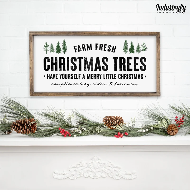 Landhaus Schild | Christmas Trees No2