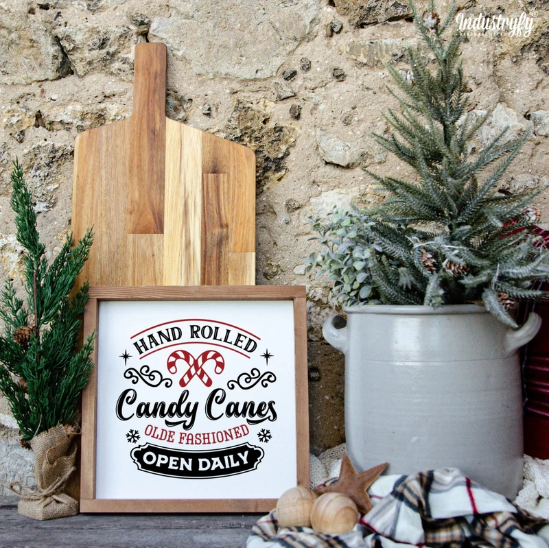 Landhaus Schild | Handrolled candy canes