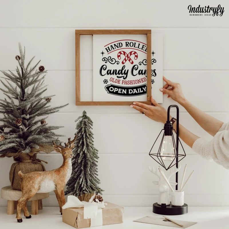 Landhaus Schild | Handrolled candy canes