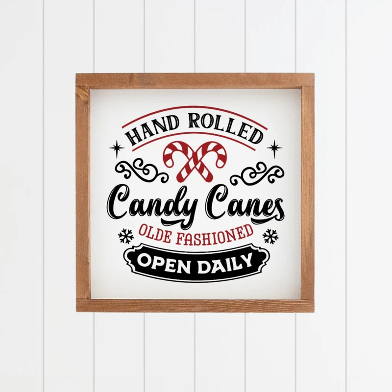Landhaus Schild | Handrolled candy canes