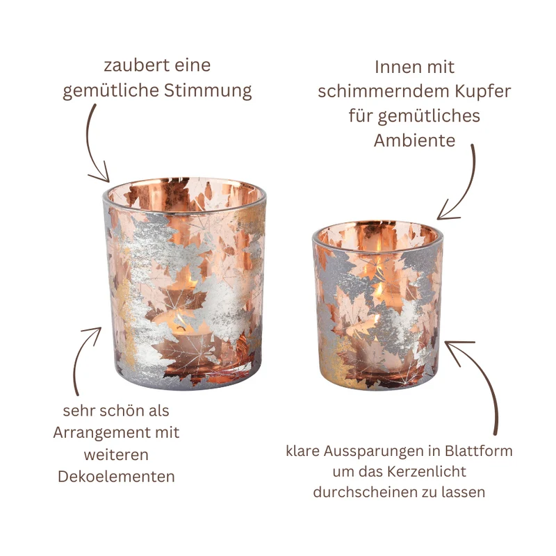 Teelicht - Herbstzauber Kupfer