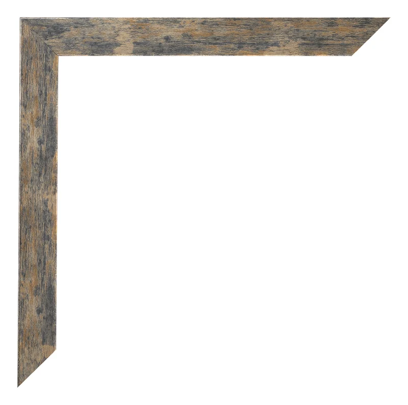 Bilderrahmen 70x90 cm - Blau Gold Meliert - MDF - Bologna
