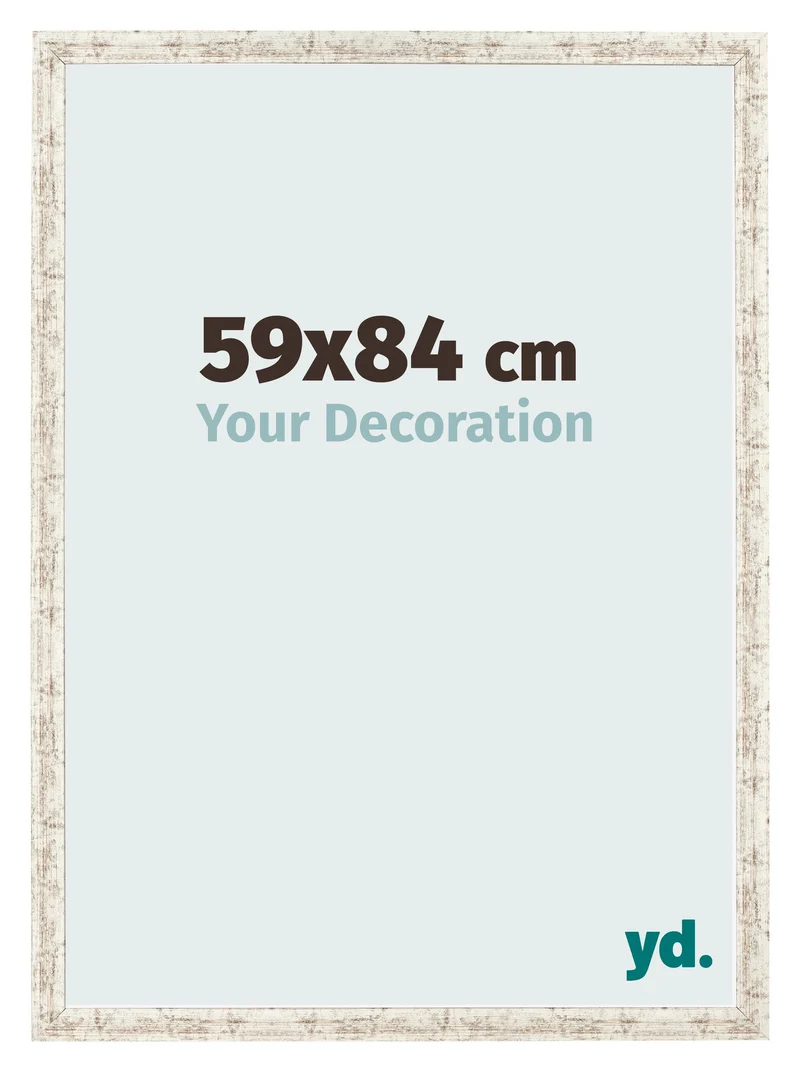 Bilderrahmen 59x84 cm - Weiß Vintage - MDF - Bologna