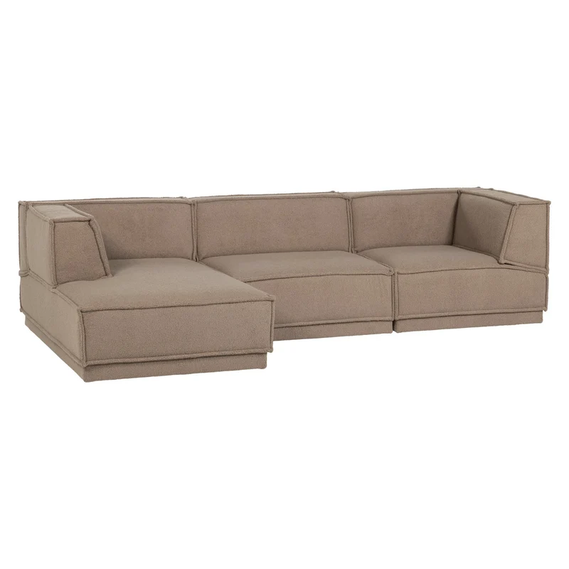 Manu Chaise Lounge Sofa Teddy Taupe (links) - WOOOD