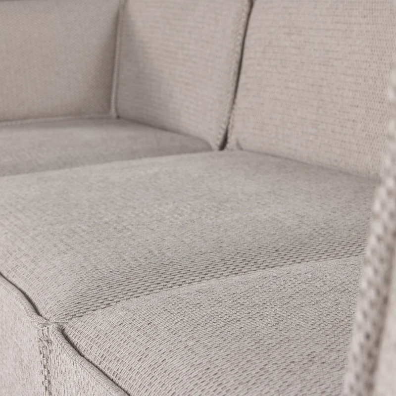 Manu Chaise Lounge Sofa Grob Chenille Natur (links) - WOOOD