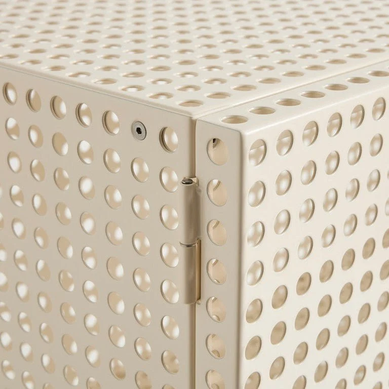 Sideboard Perforated Cabinet Floor Medium Eggshell - HAY