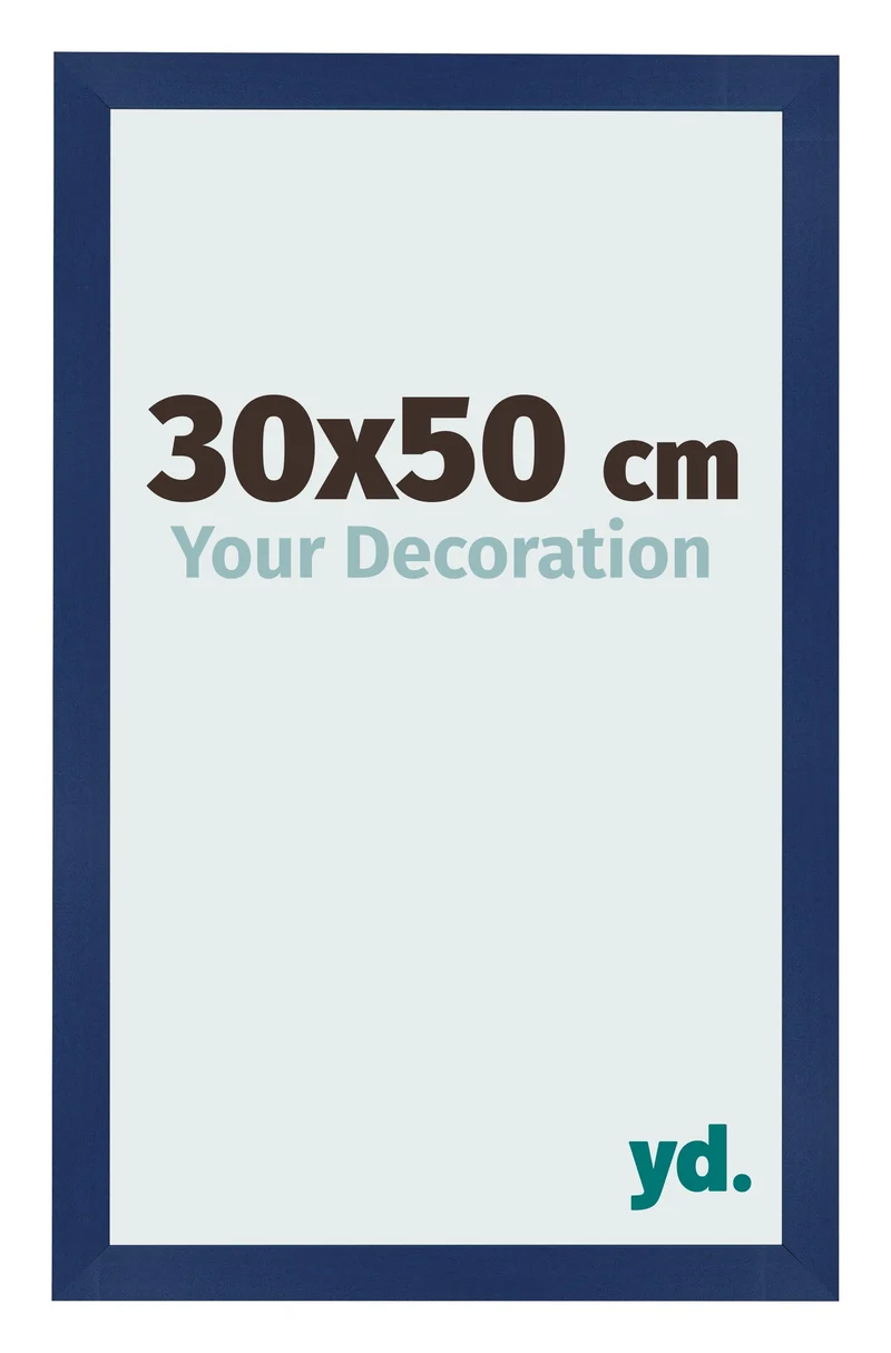 Bilderrahmen 30x50 cm - Dunkelblau Gewischt - MDF - Bologna