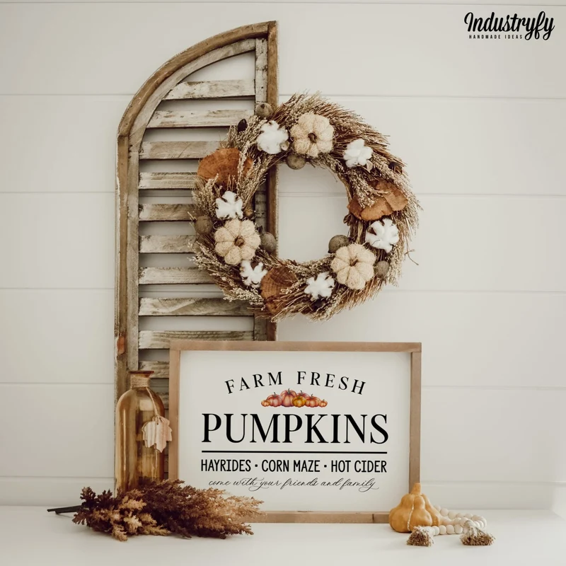 Landhaus Schild | Farm fresh pumpkins No4
