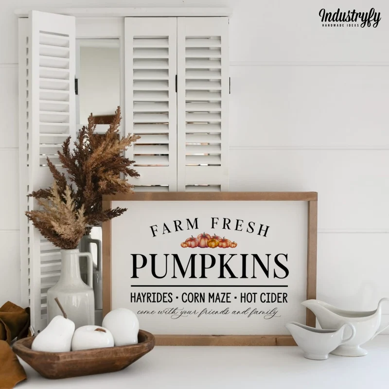 Landhaus Schild | Farm fresh pumpkins No4