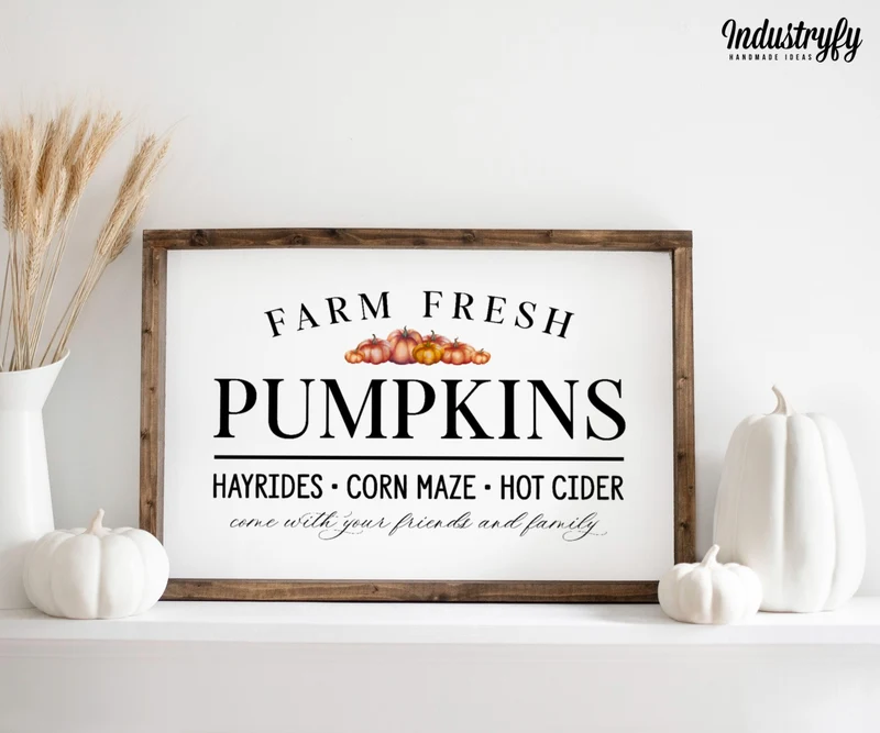 Landhaus Schild | Farm fresh pumpkins No4