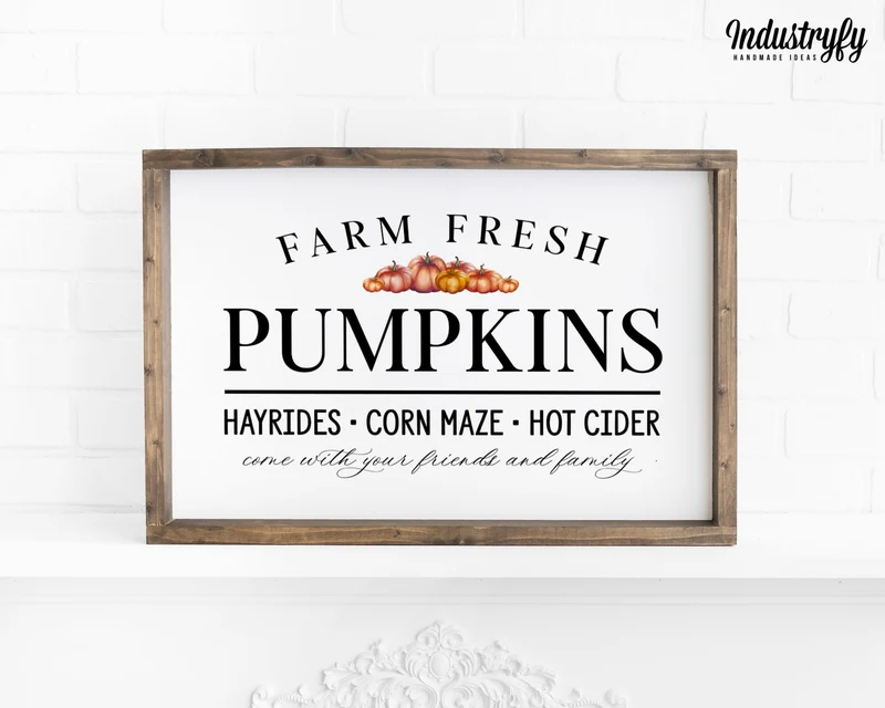 Landhaus Schild | Farm fresh pumpkins No4