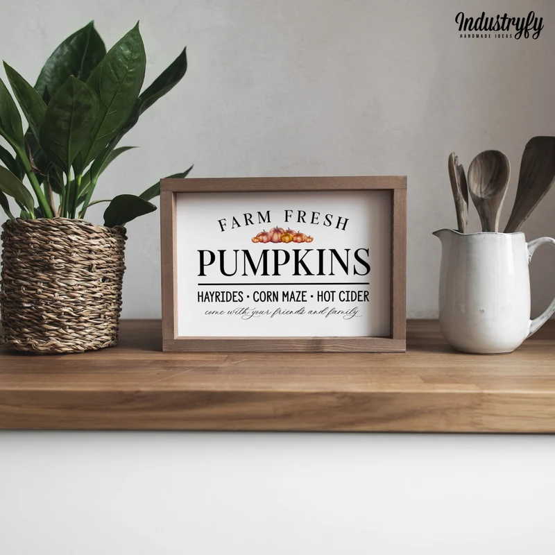 Landhaus Schild | Farm fresh pumpkins No4
