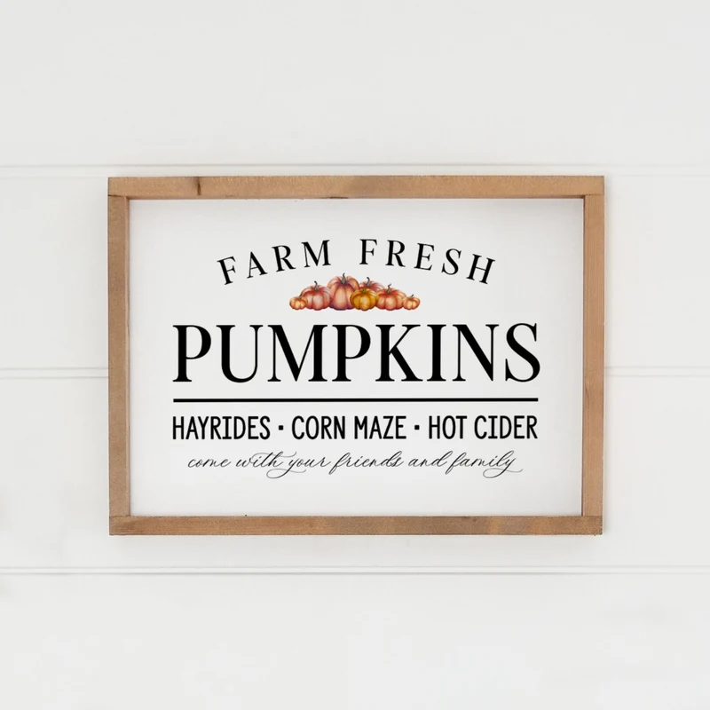 Landhaus Schild | Farm fresh pumpkins No4