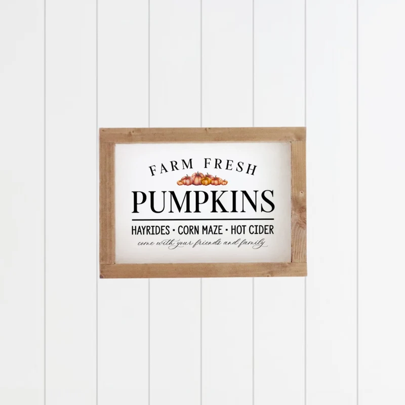 Landhaus Schild | Farm fresh pumpkins No4