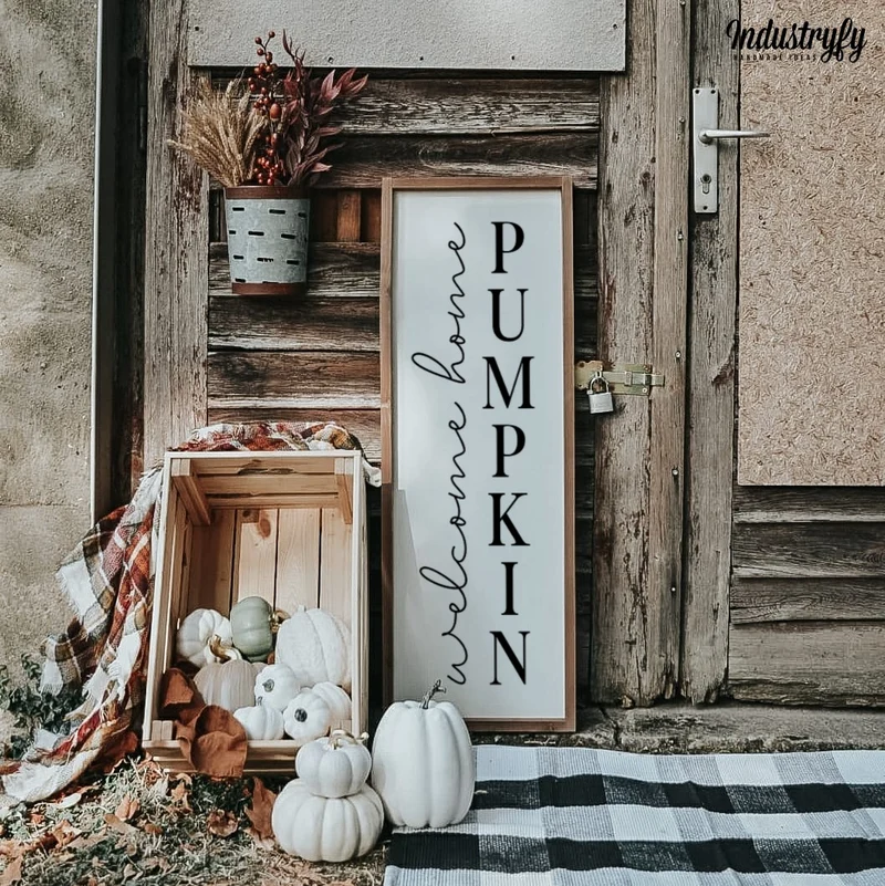 Landhaus Schild | Welcome home pumpkin