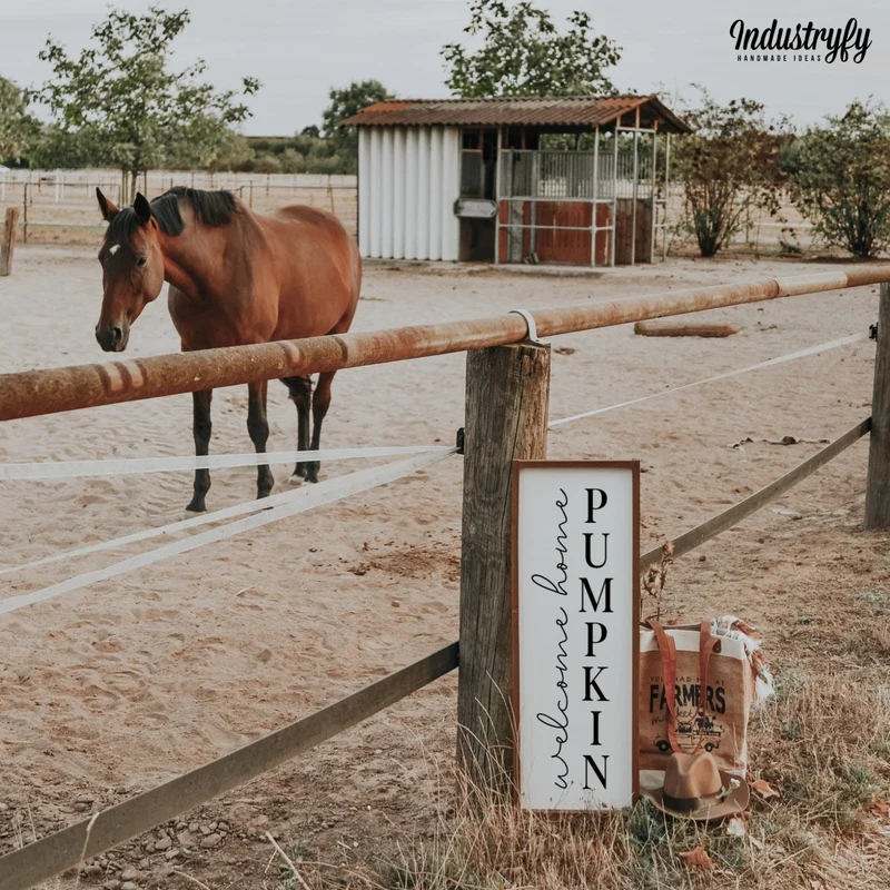 Landhaus Schild | Welcome home pumpkin