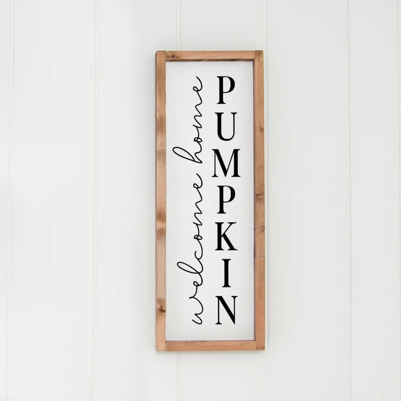 Landhaus Schild | Welcome home pumpkin
