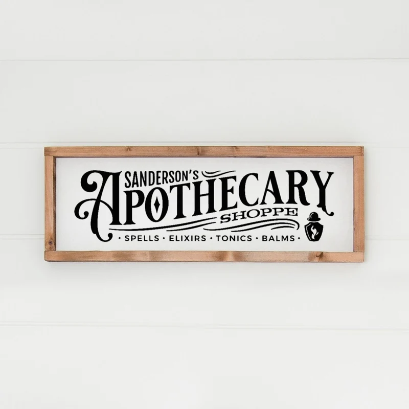 Landhaus Schild | Sanderson's Apothecary Shoppe