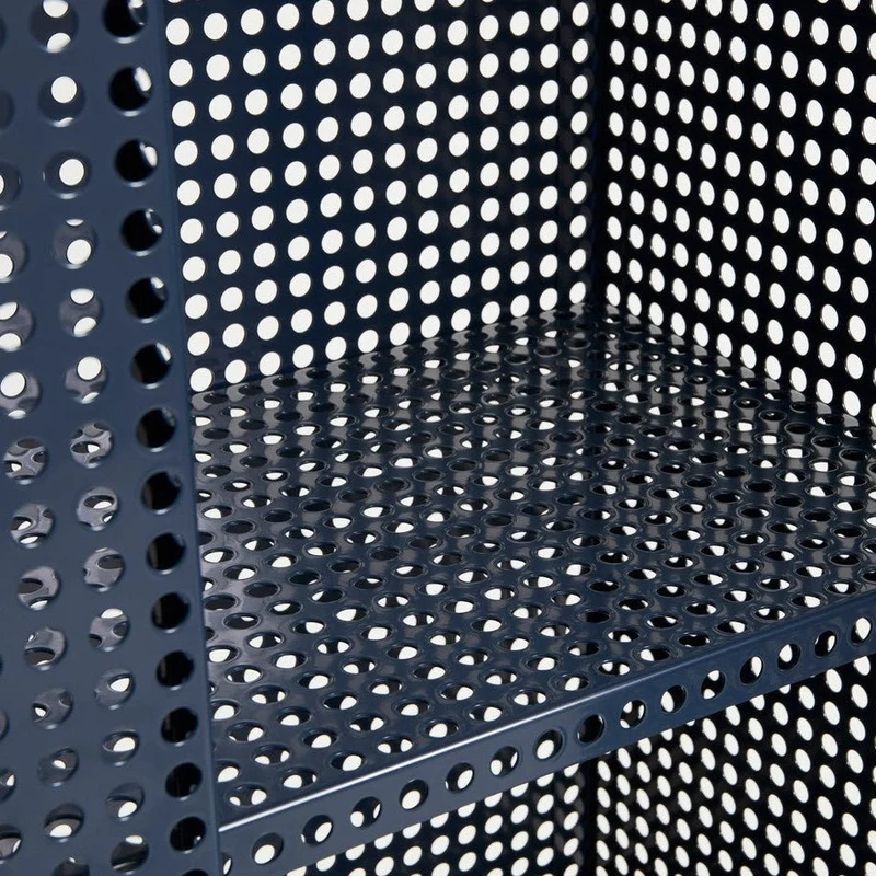 Sideboard Perforated Cabinet Floor Small Steel Blue - HAY