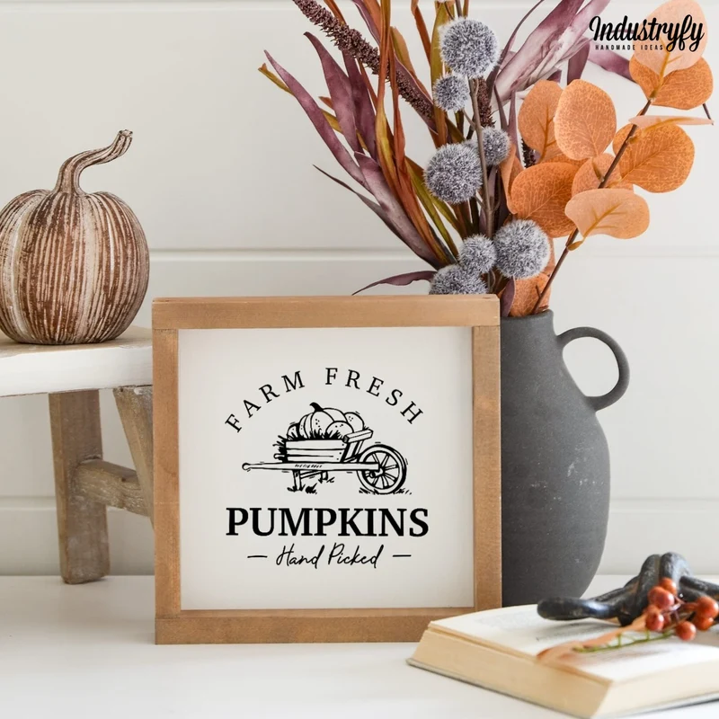 Landhaus Schild | Farm fresh pumpkins No1