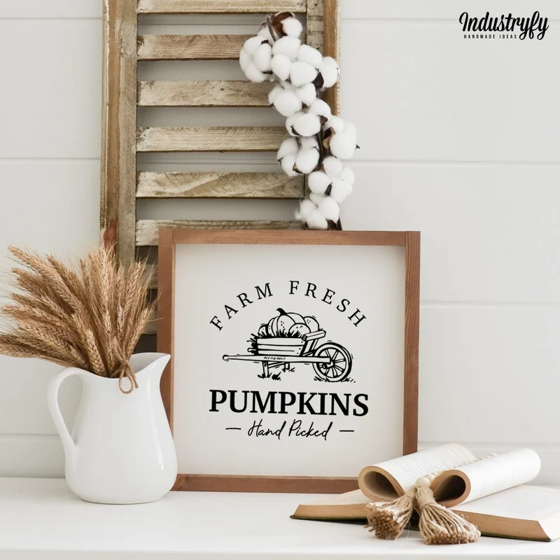 Landhaus Schild | Farm fresh pumpkins No1