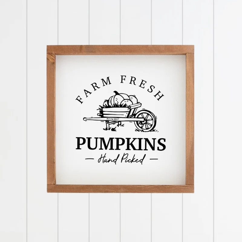 Landhaus Schild | Farm fresh pumpkins No1