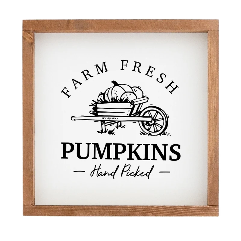 Landhaus Schild | Farm fresh pumpkins No1