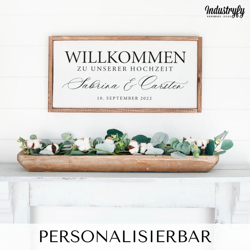 Landhaus Schild | Willkommen zu unserer Hochzeit