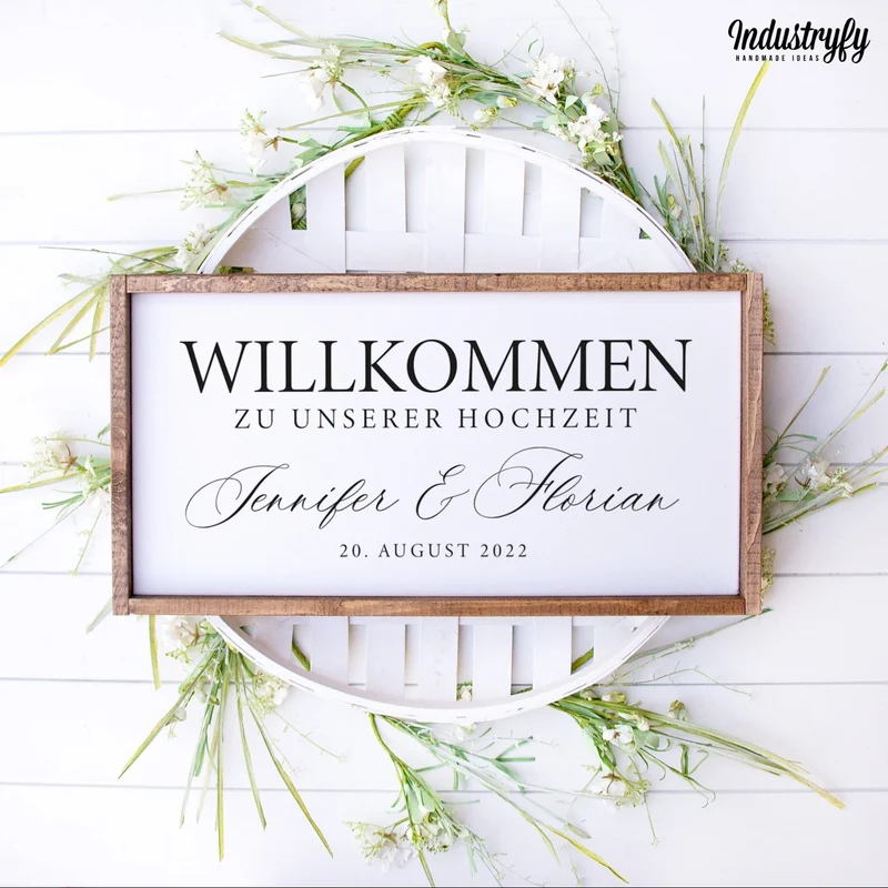 Landhaus Schild | Willkommen zu unserer Hochzeit