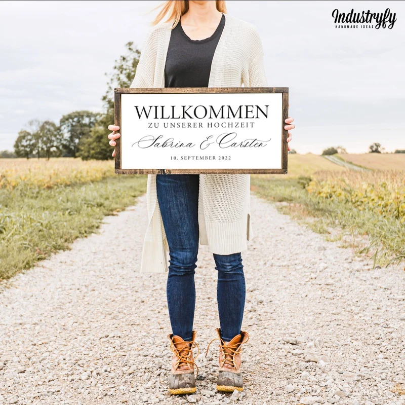 Landhaus Schild | Willkommen zu unserer Hochzeit