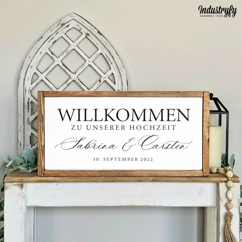 Landhaus Schild | Willkommen zu unserer Hochzeit