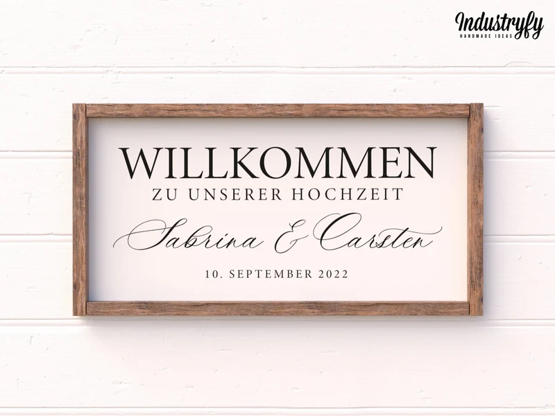 Landhaus Schild | Willkommen zu unserer Hochzeit