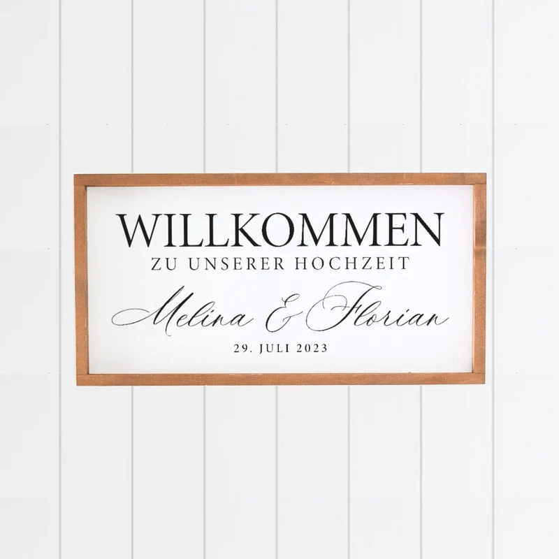 Landhaus Schild | Willkommen zu unserer Hochzeit