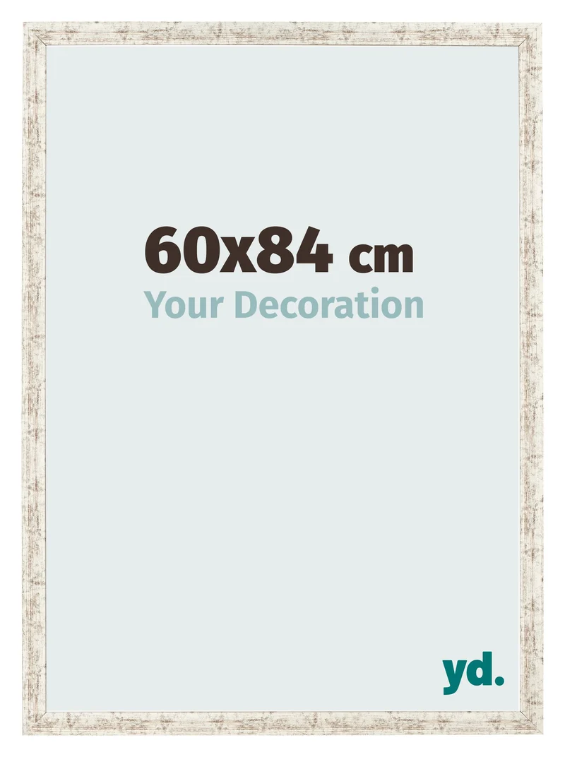 Bilderrahmen 60x84 cm - Weiß Vintage - MDF - Bologna