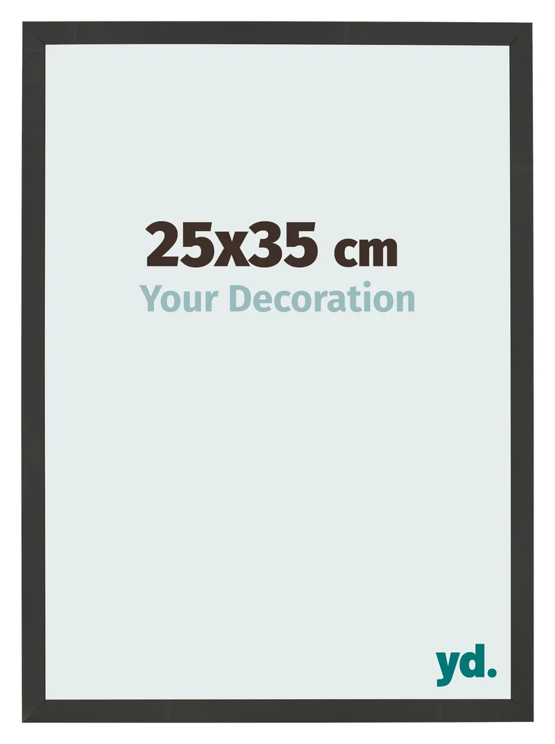 Bilderrahmen 25x35 cm - Schwarz Gemasert - MDF - Bologna