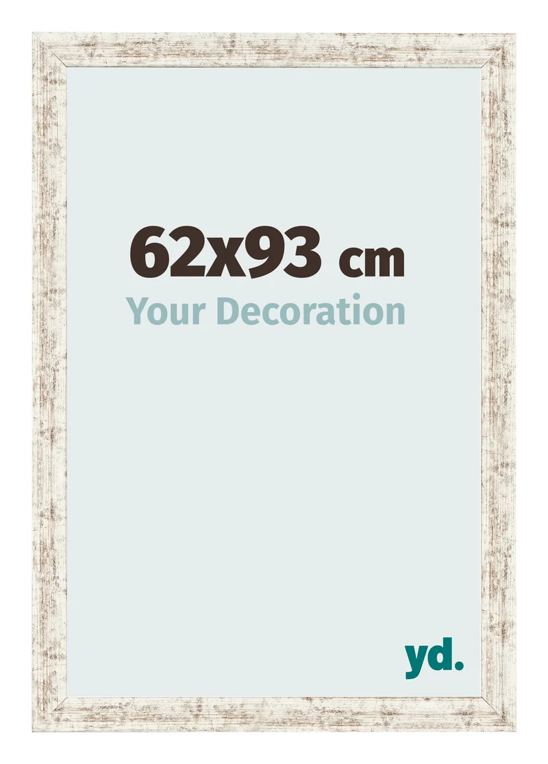 Bilderrahmen 62x93 cm - Weiß Vintage - MDF - Bologna
