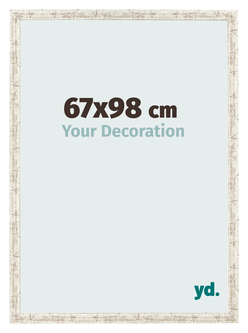 Bilderrahmen 67x98 cm - Weiß Vintage - MDF - Bologna