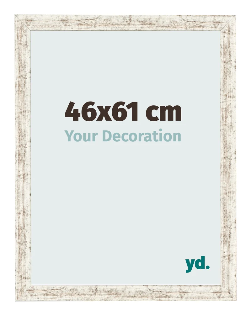 Bilderrahmen 46x61 cm - Weiß Vintage - MDF - Bologna