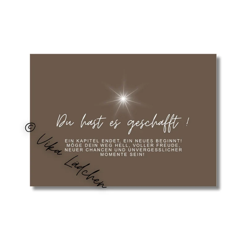 Postkarte • Geschafft
