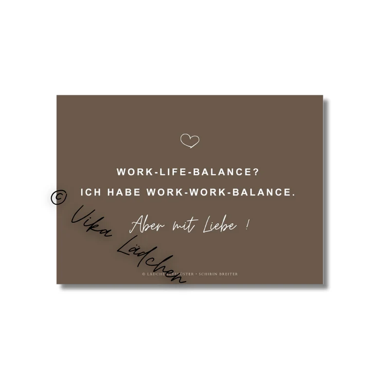 Postkarte • Work-Life-Balance