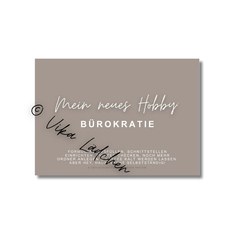 Postkarte • Bürokratie