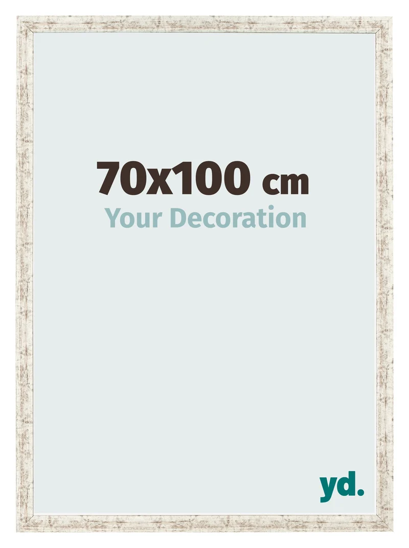 Bilderrahmen 70x100 cm - Weiß Vintage - MDF - Bologna