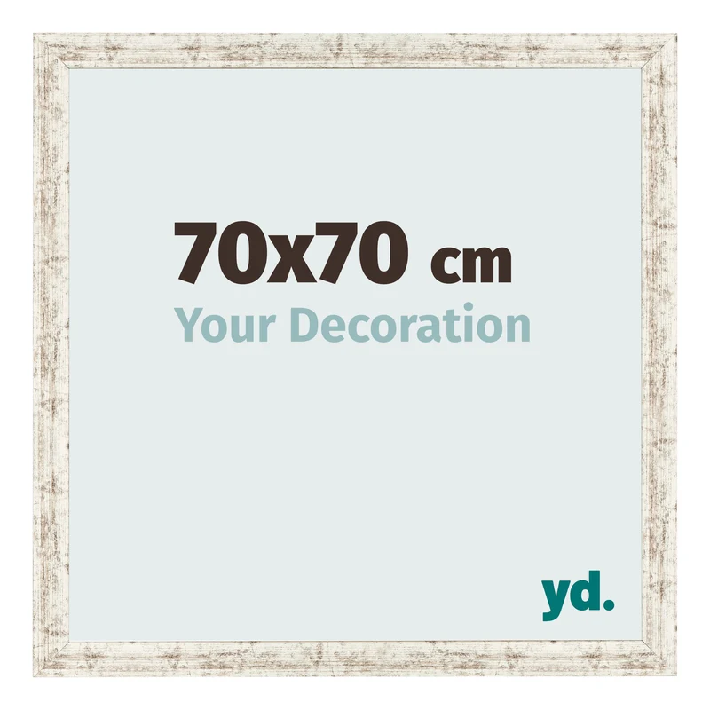 Bilderrahmen 70x70 cm - Weiß Vintage - MDF - Bologna