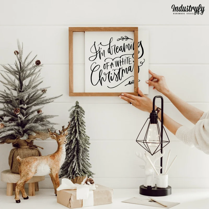 Landhaus Schild | White christmas