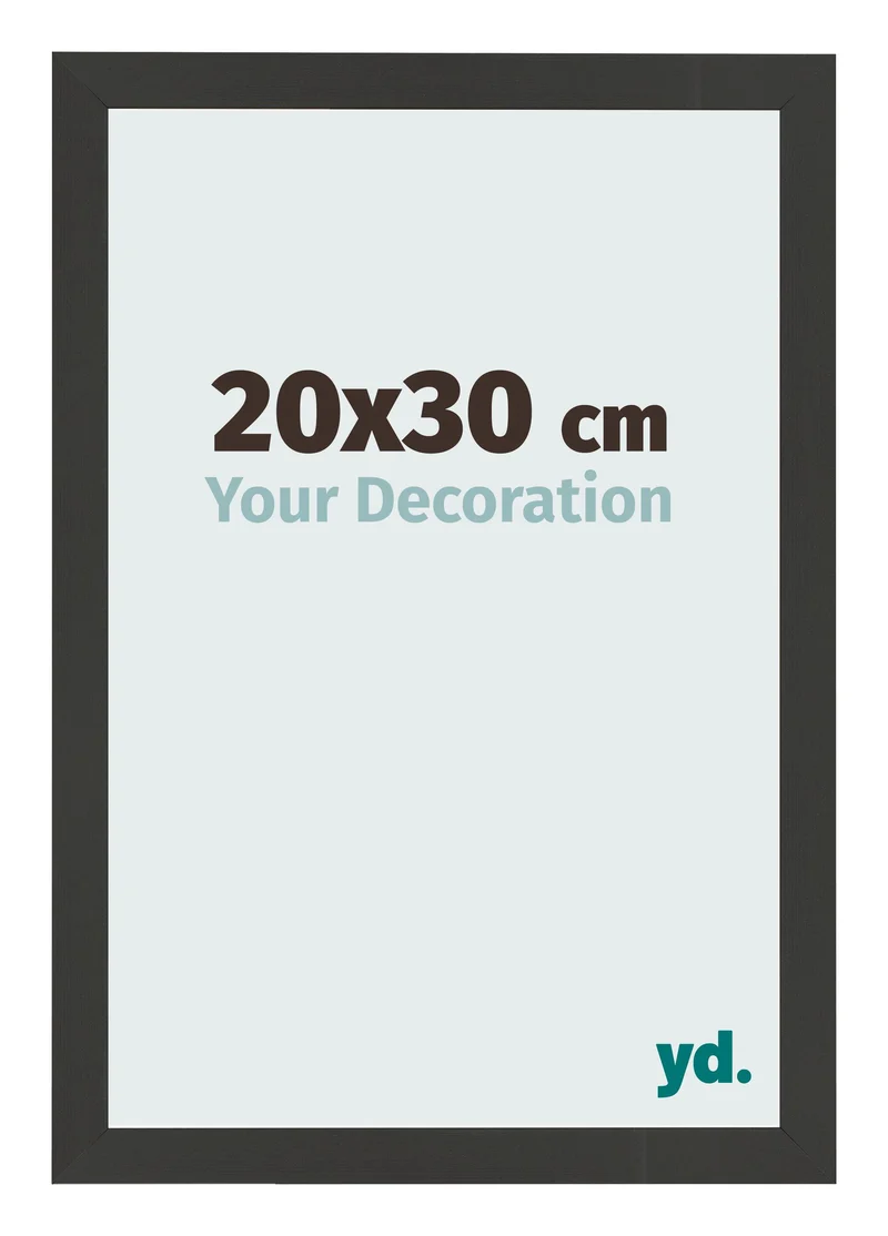 Bilderrahmen 20x30 cm - Schwarz Gemasert - MDF - Bologna