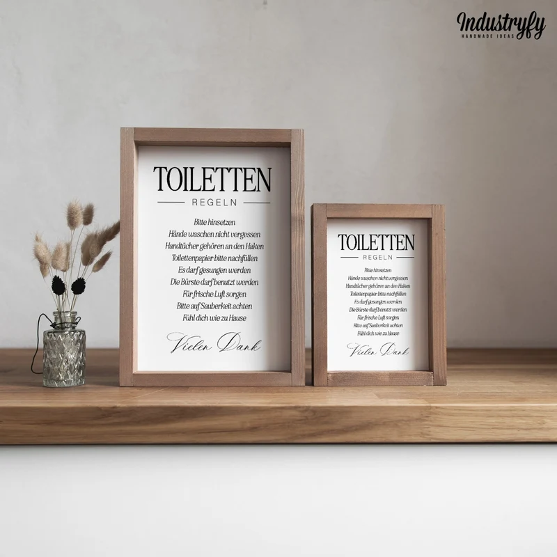 Landhaus Schild | Toilettenregeln