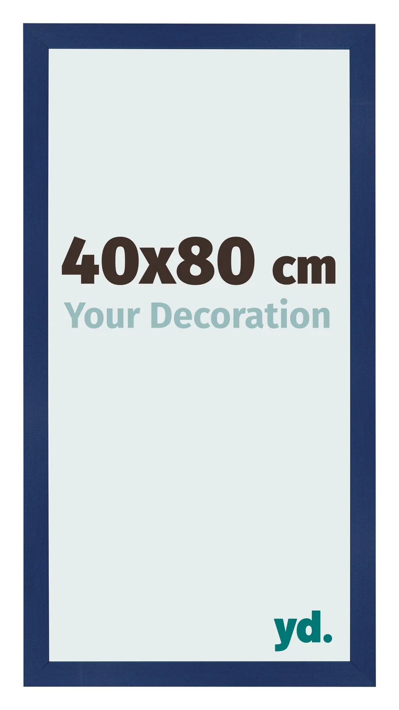 Bilderrahmen 40x80 cm - Dunkelblau Gewischt - MDF - Bologna