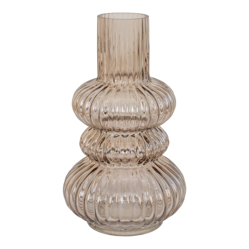 Vase - mundgeblasenes Rauchglas
