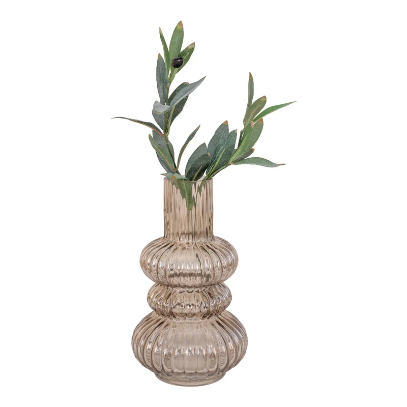 Vase - mundgeblasenes Rauchglas