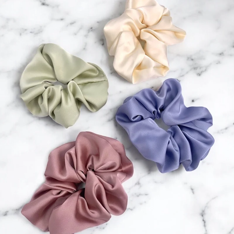 Scrunchie - Haargummi - Satin - versch. Farben
